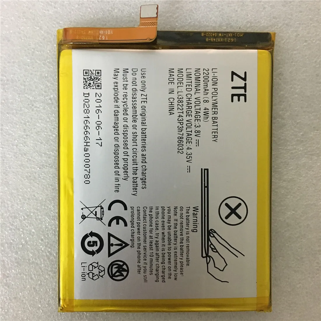 Li3822T43P3h786032 Orbic RC 501L батарея для ZTE Blade V6 D6 X7 Batterie Bateria 2200 мАч|Аккумуляторы мобильных