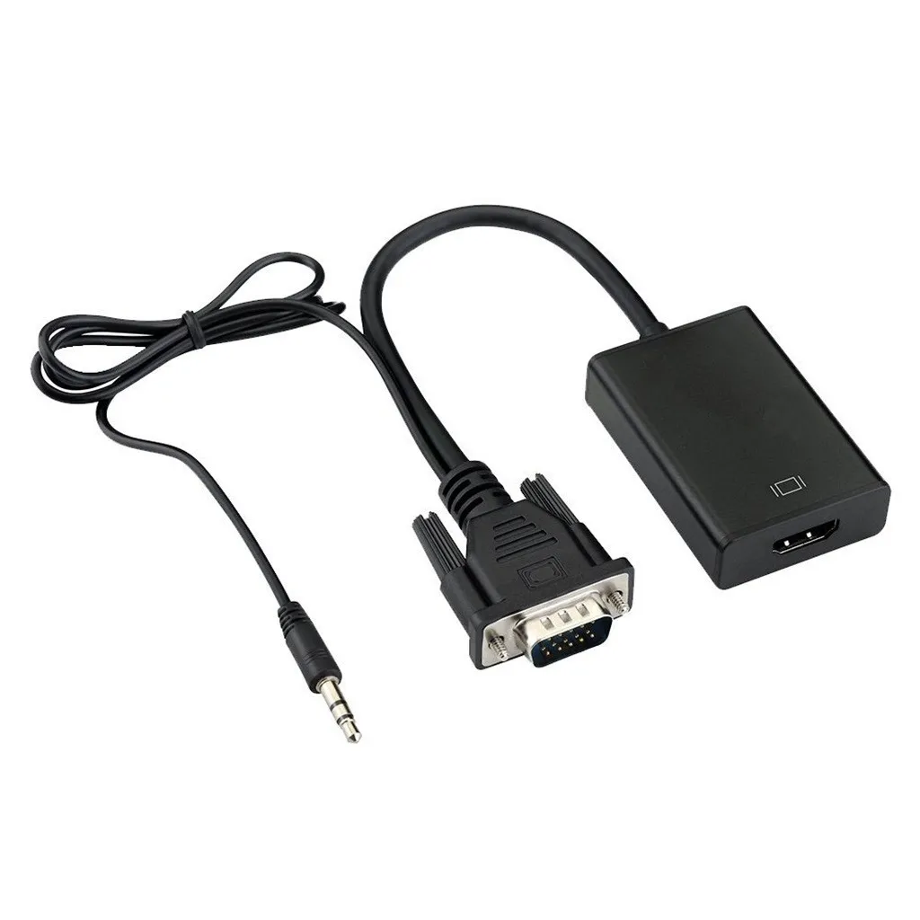 USB кабель VGA + USB к HDMI Кабель-адаптер Кабельный адаптер-переходник для ПК ноутбук HDTV проекто VGA сигнал на HDMI видеовыход