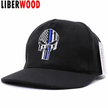 Тонкая Голубая линия Каратель Череп Fit бейсбольная Кепка шляпа полиция правоприменительные США Флаг Тактический спецназ бейсболка Каратель