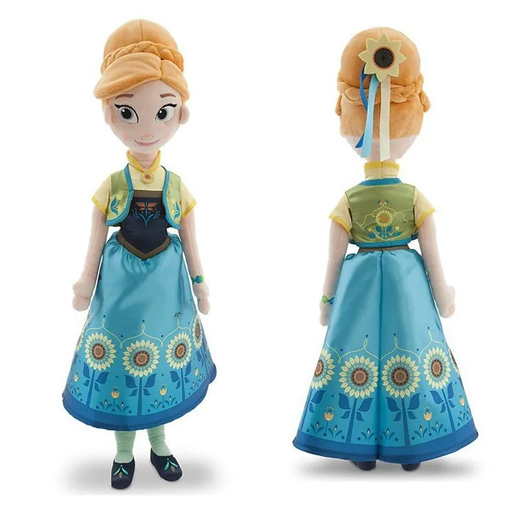 Disney Frozen Fever 40cm-50cm Snow Queen Princess Anna Elsa Doll Toys Stuffed Plush Kids Toys Gift