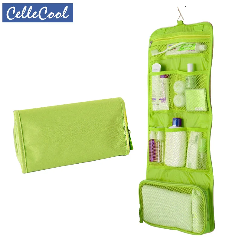

CelleCool Arrival Women Travel Cosmetic Case Portable Foldable Hanging Toiletry Bags Bathroom Storage bag Organizer Make Up Bag