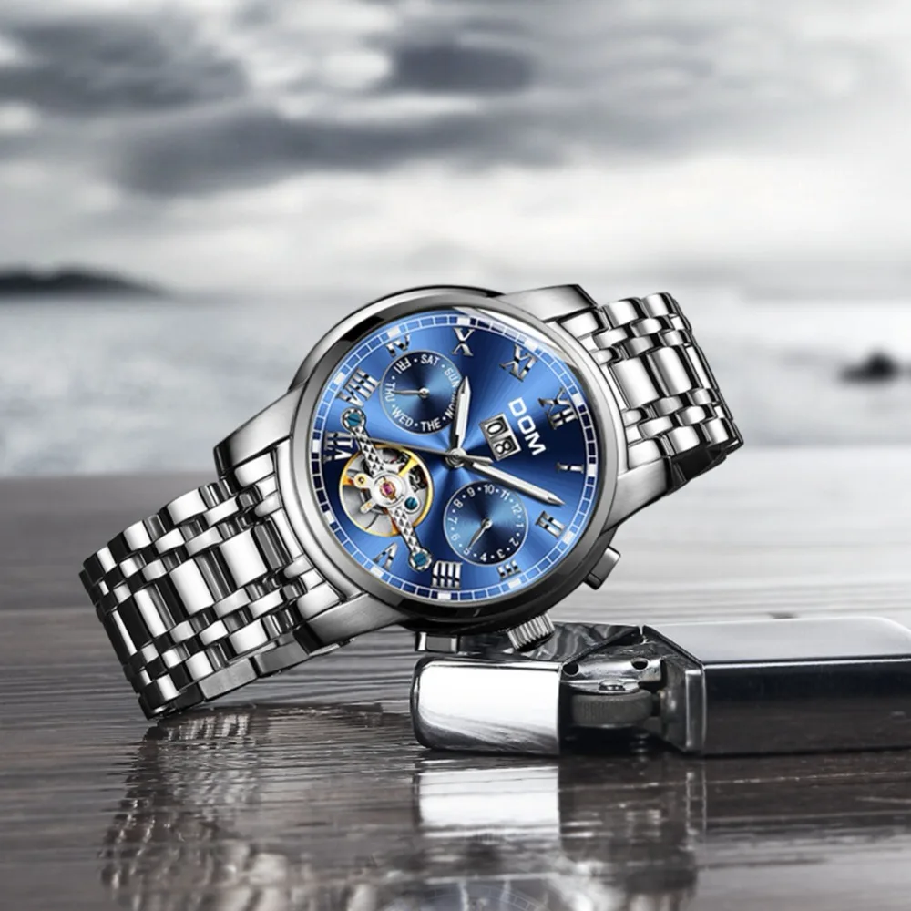 Ceny Męskie zegarki mechaniczne zegarki sportowe marka dom wodoodporny zegar męskie luksusowe moda zegarek Relogio Masculino M 75D 2M