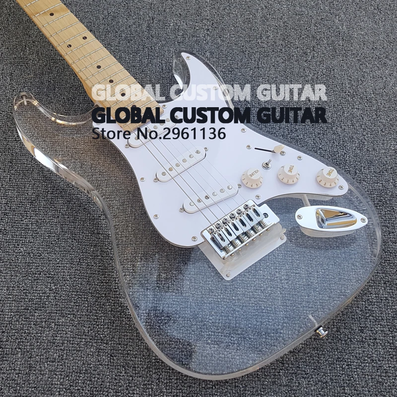 

Acrylic st Electric guitar body,Only the body,Don't dig any holes,The size of the body can be customized,free shipping