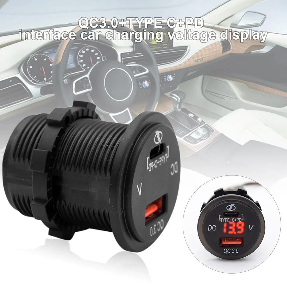 Новое автомобильное зарядное устройство Type C PD QC 3 0 адаптер питания 5 В