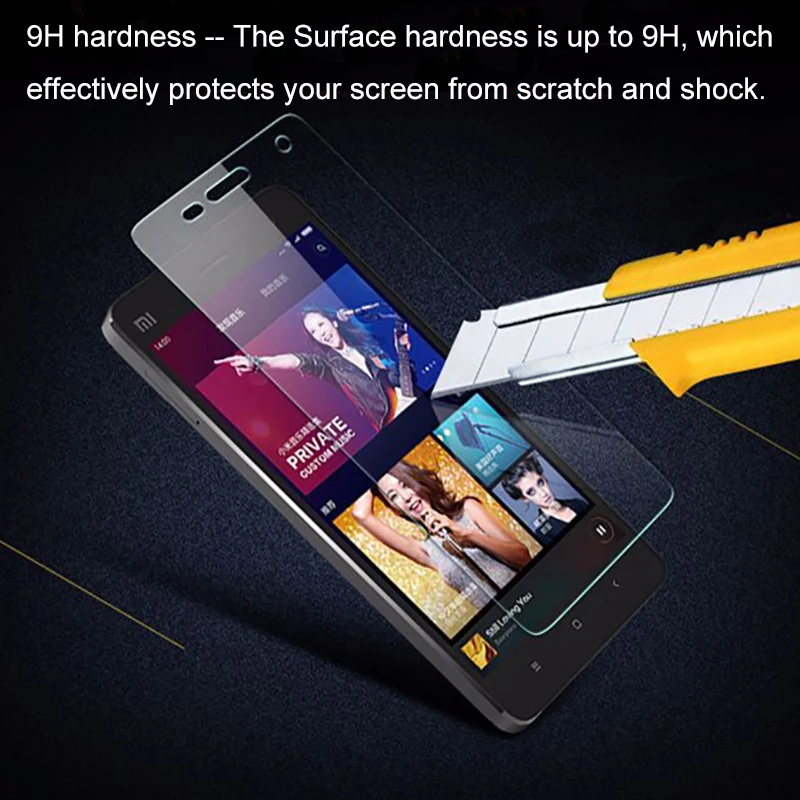 2.5D HD закаленное стекло для Xiaomi Mi4 защита экрана прозрачная от царапин Mi 4 защитная