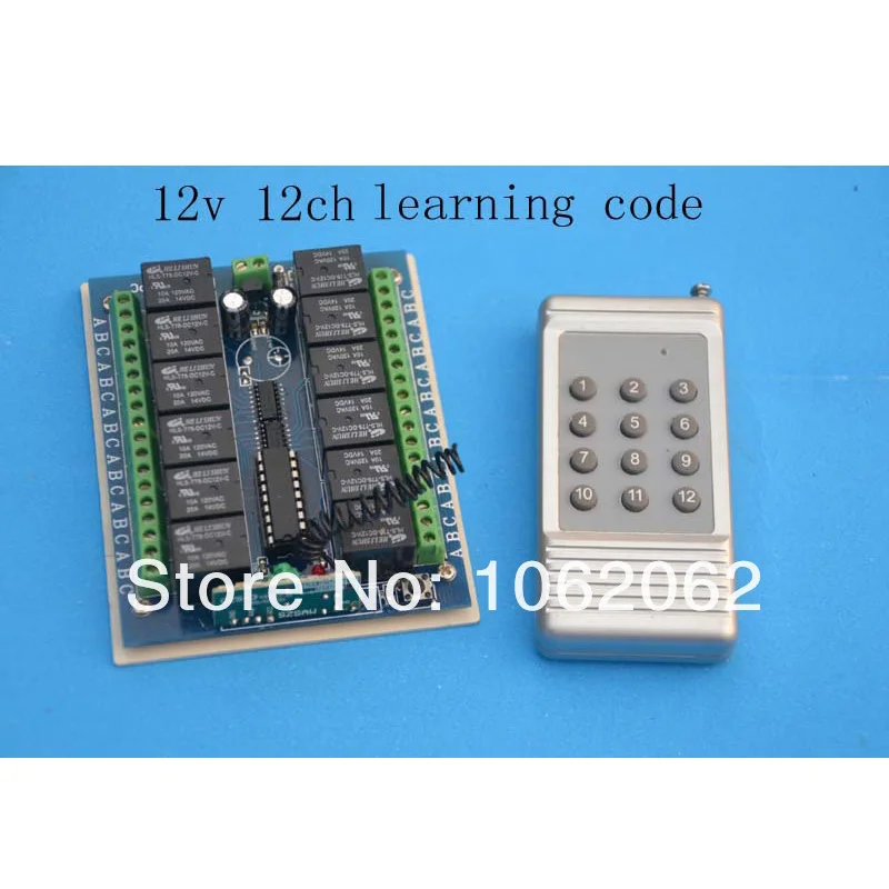 

DC12V RF Remote Control Swith System 12CH Wireless Receiver&Transmitter For Wireless System
