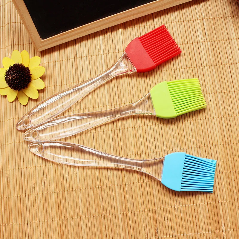 7 inch Transparent Silicone Pastry Brush for Baking Liquid Oil Pan