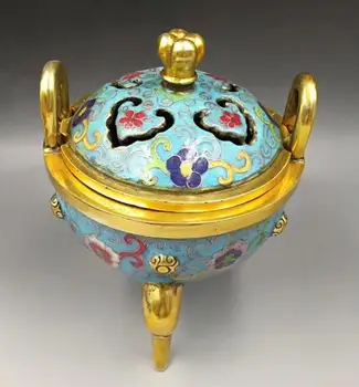 

China's Pure brass cloisonne Incense burner