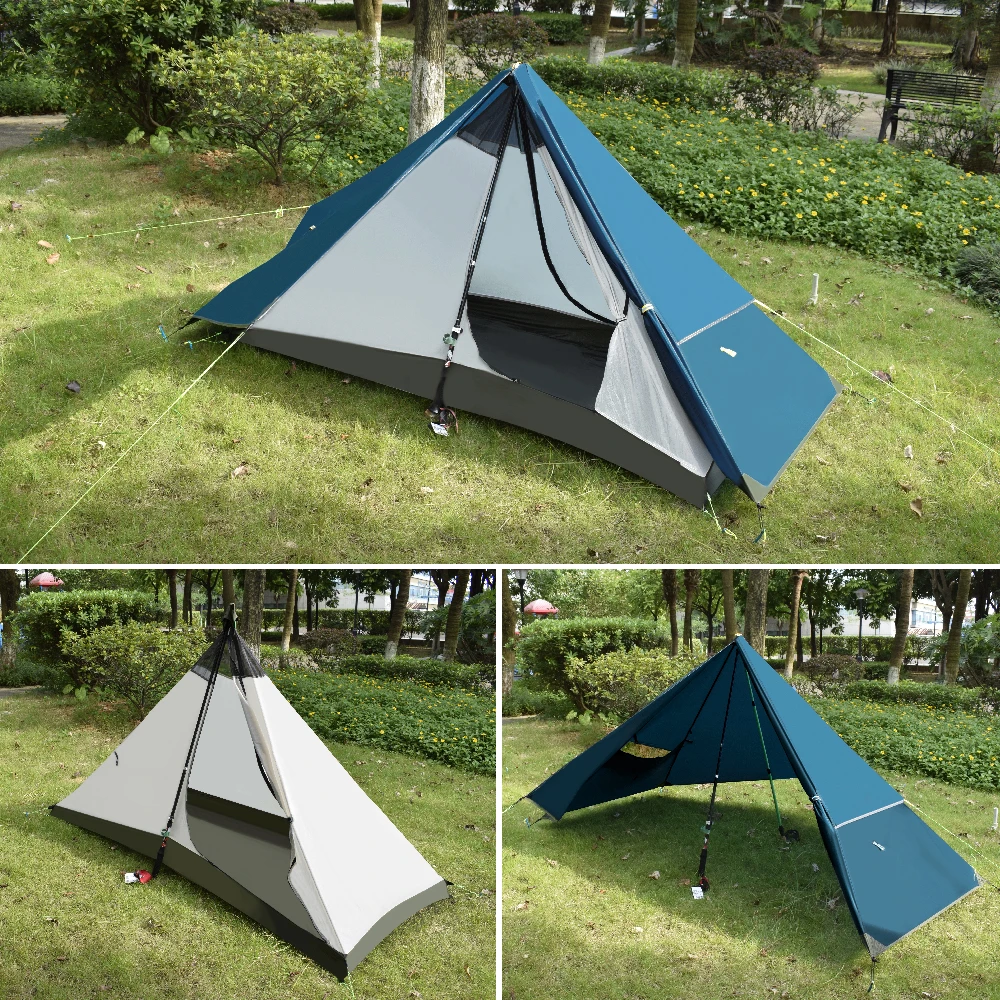 Billig GeerTop Ultraleicht Camping Zelt Eine Person Vier Saison Wasserdichte Keine Pole Zelte Kompakte Easy Set Up für Wandern Im Freien Tourist
