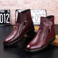 Мужская модная обувь из натуральной кожи в английском стиле; уличные вечерние платья для ночной жизни; короткие ботинки на платформе; zapatos hombre mans