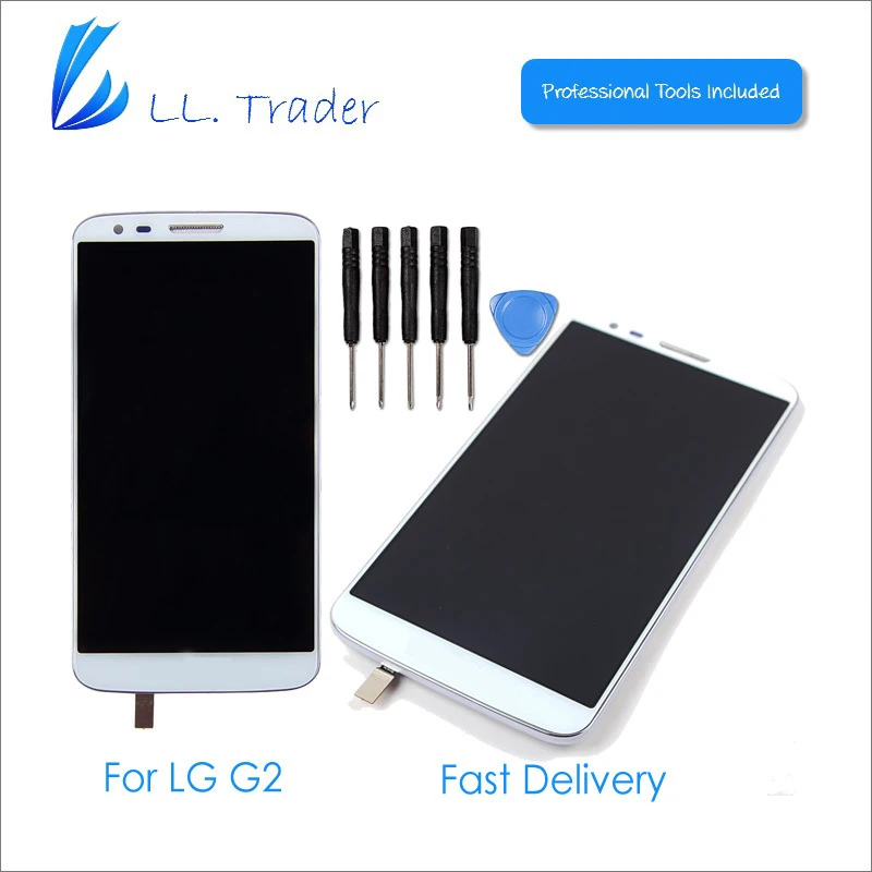 

LL TRADER Highscreen 100% Tested White Touch Replacement for LG G2 802 D802 Display LCD Screen Digitizer Display Assembly Tools
