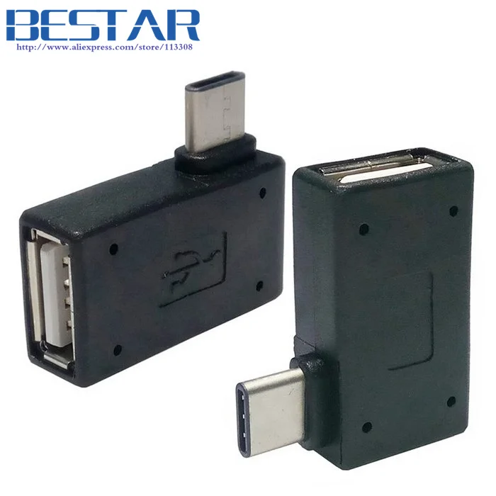 

USB type c usb 3.1 to USB 2.0 Female USB-C Type-C OTG Adapter Right & left Angled 90 Degree For Keyboard Mouse USB Flash Drive
