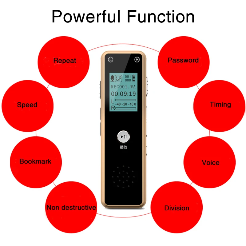 Voice Recorder Mini HD Digital Long Distance Voice Recorders Professional Audio Recording Pen Screen Activate Dictaphone Device Voice Recorder Mini HD Digital Long Distance Voice Recorders Professional Audio Recording Pen Screen Activate Dictaphone Device