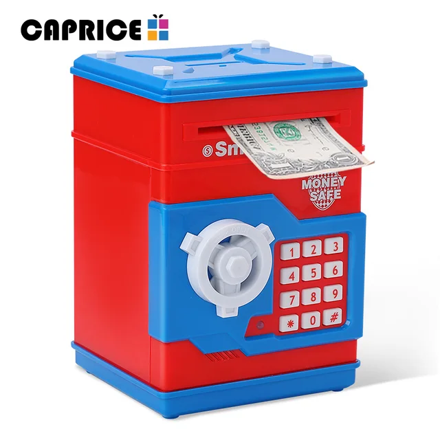 Digital Piggy Bank Plastic Money Box Cash Boxes Deposit Coins Saving