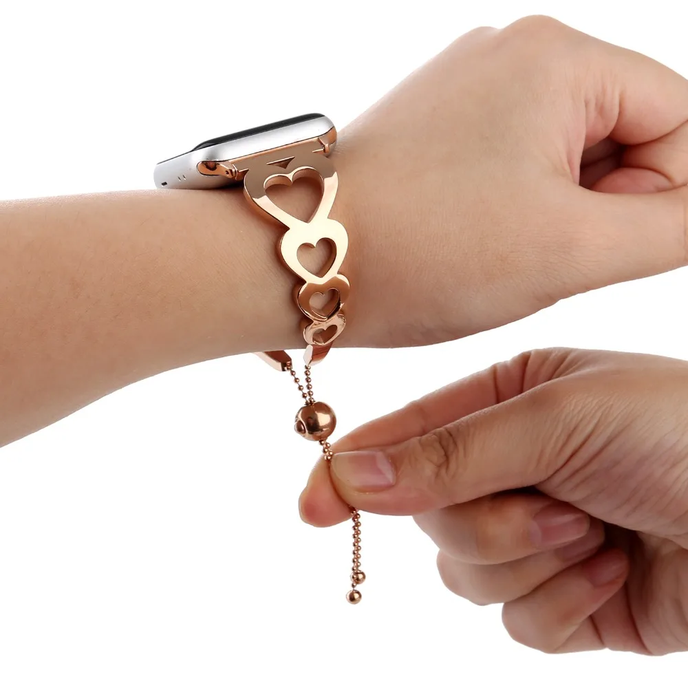 

Metal Watch Band Stainless Steel Strap for Apple Watch 38/40mm 42/44mm Wrist Bracelet Women iwatch Replacement I333.