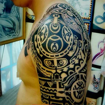 

HAICAR New 1pc Waterproof Turtle Shell Totem Tattoo Stickers Prothorax Big 3d Disposable Tatoo Stickers Drop Shipping 70825