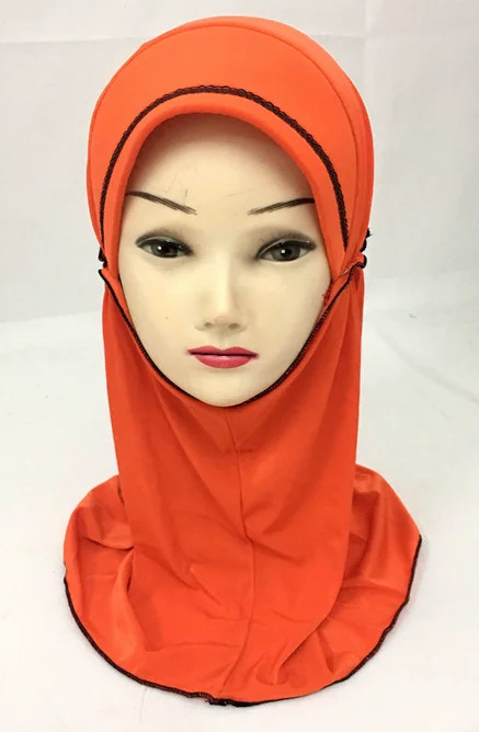 12 шт./лот) стиль маленький хиджаб для девочки детский мусульманский шарф XHGT019