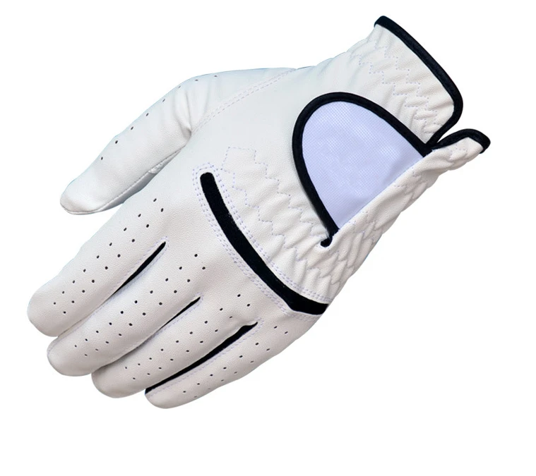 Одна пара Нескользящие дышащие износостойкие солнцезащитные мужские гранулы суперволоконные перчатки для гольфа спортивные перчатки