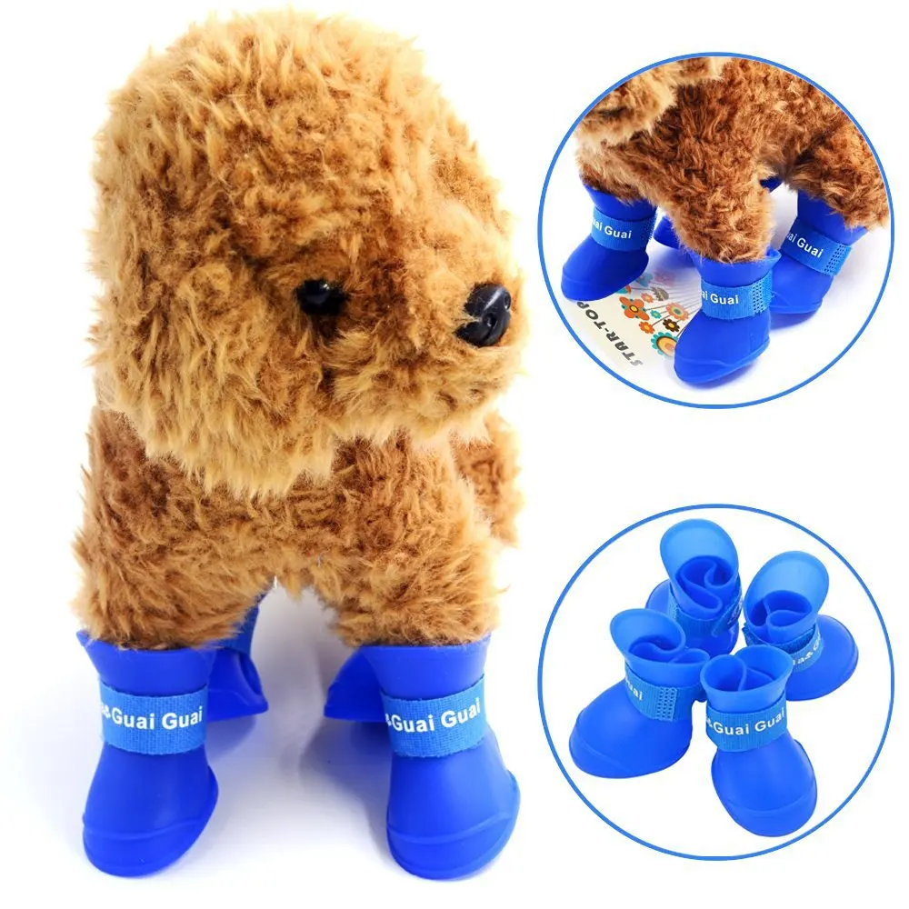 Title 2, Cute Little Pet Dog Puppy Rain Snow Boots Shoes...
