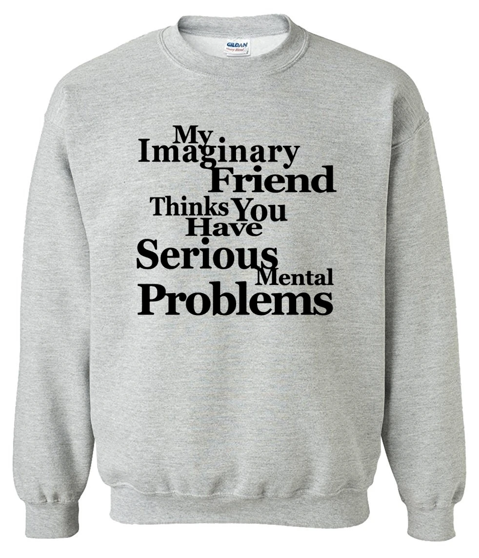 Мужская Спортивная толстовка с надписью My Imaginary Friend Повседневная Толстовка
