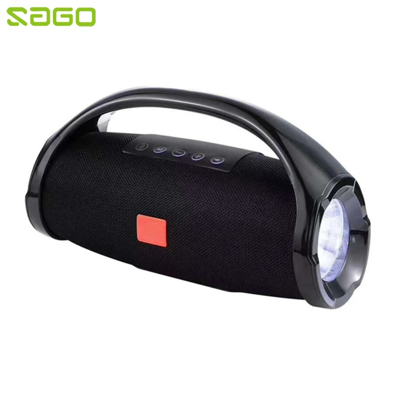 Sago портативный Bluetooth динамик открытый стерео бас с светодиодный фонарик