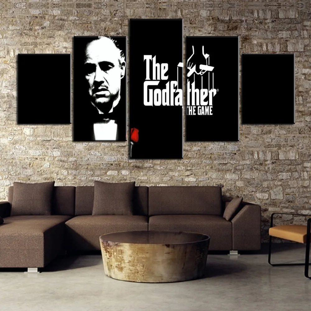 HD Print Painting 5 Pieces Canvas Painting The Godfather Painting For