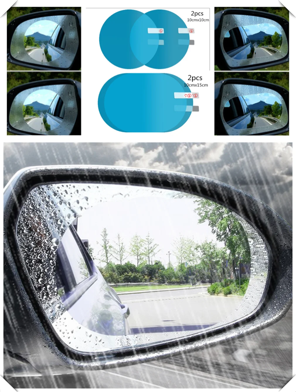 Car rearview mirror rain film anti-fog stick universal for Ferrari 488 SP38 Portofino FXX-K 812 LaFerrari J50
