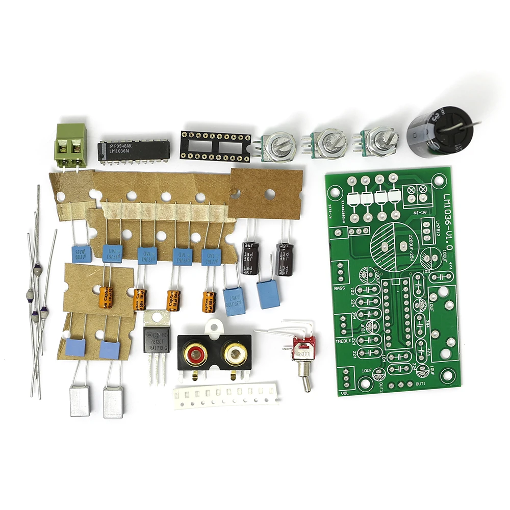 LM1036 DC тональная плата с басами и высокими настройками предусилителя DIY Kit | Лампы