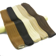 Soowee 60cm Long Straight Women Clip in Hair Extensions Black Brown High Tempreture Synthetic Hair Piece