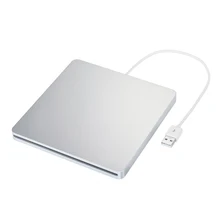 Slim burner Unita of Writing / Reading CD / DVD-RW External Hard Drive for Mac OS orLaptop Windows 2000, XP, Vista, 7, 8 USB 2.0