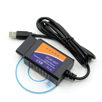 

2017 New Elm327 USB Obd2 Diagnostic Scanner Elm 327 V 1.5 USB Interface Auto Scanner Support All OBDII Protocols Free Shipping