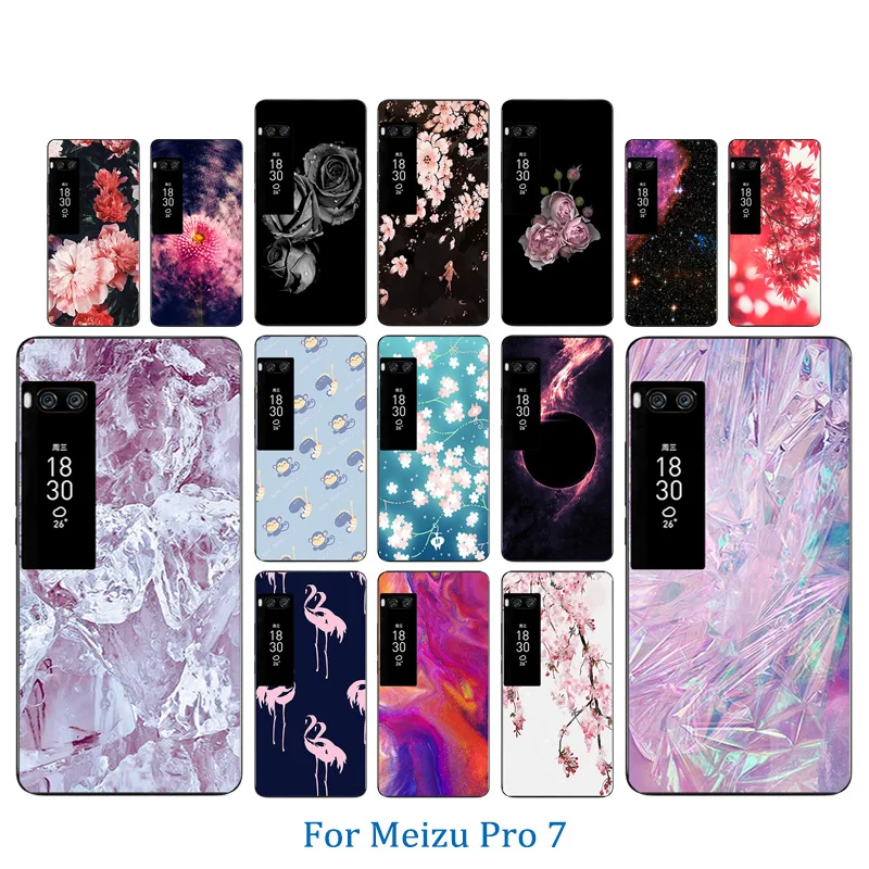 

For Meizu pro 7 Phone Case Ice Pattern Skin Soft TPU Cover Luxury Matte Silicone For Meizu pro 7 Soft Back Cover UltraThin Funda