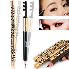Водонепроницаемый устойчивый Профессиональный двухсторонний карандаш с щеткой для бровей Косметика