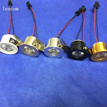 

10pcs/lot silver Mini Downlight Under Cabinet Spot Light 1W Ceiling Recessed Lamp AC85-265V Down lights free shipping