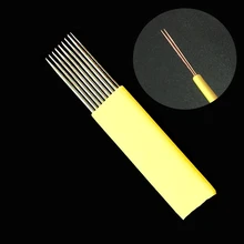 Новые 2 плоские 17-Pin ручные иглы для тумана Перманентный макияж для бровей Хорошие татуировки ручной работы иглы для ручки