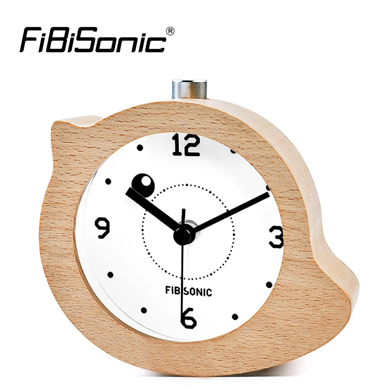 Bird Modern Snooze Sweep Movement Backlight Wood Alarm Clock For Gift