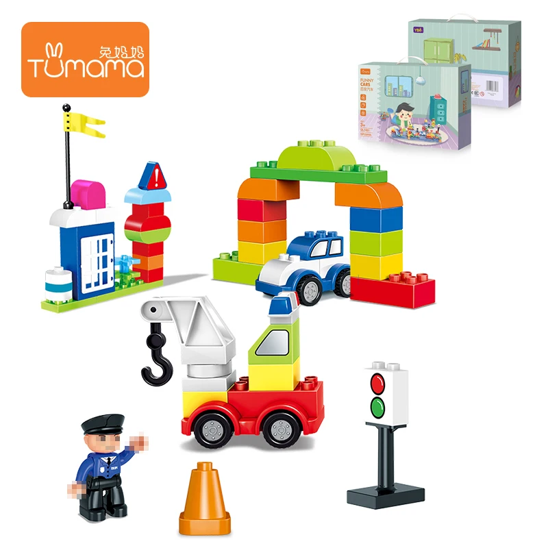 Tumama Blocks 55pcsSelf-Locking Bricks ABS Compatible Legoingly Duplo Block To Kids Big Size Building Blocks Educational Toy Tumama Blocks 55pcsSelf-Locking Bricks ABS Compatible Legoingly Duplo Block To Kids Big Size Building Blocks Educational Toy