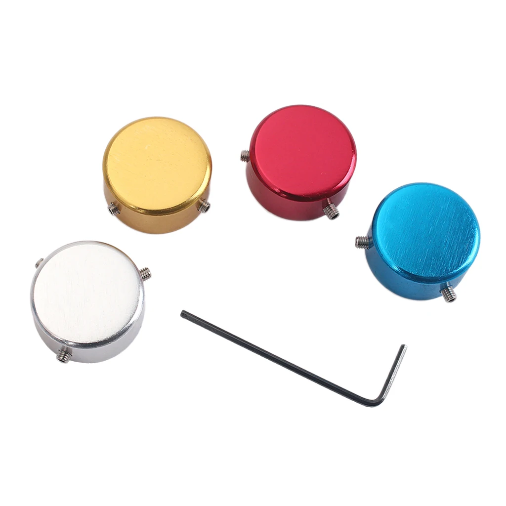 4 Pieces Aluminum Alloy Foot Nail Cap Protection Cap with Wrench for Effect Pedal Parts Accessories