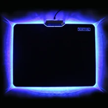 Hot Sale Cool Glowing Mouse Pad 300x240mm Non-skid Rubber Bottom LED Light Edge Mousepad For Laptop Desktop PC Board Video Game