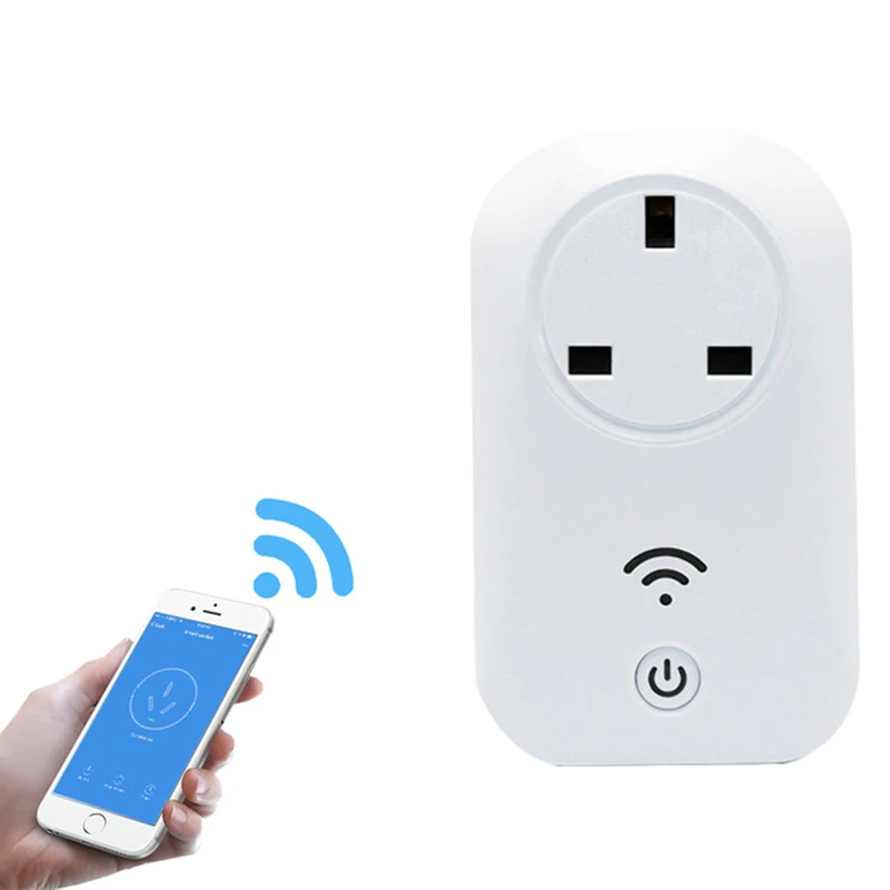 

Cnskou Wifi Socket 13A+Timer UK Wifi Socket Plug Outlet Remote Wireless Controls for Iphone Ipad Android Ios Smart Home