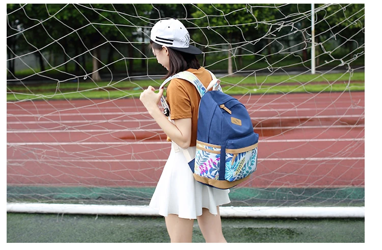 FengDong, винтажный тканевый школьный рюкзак с принтом листьев для детей, школьные сумки для девочек, детская сумка для книг, женский рюкзак для ноутбука 14