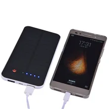 Solar Power Bank for Phone Battery Solar Charger 2 Ports Power Bank 10000Mah Touch Screen Powerbank For iPhone Samsung Phone