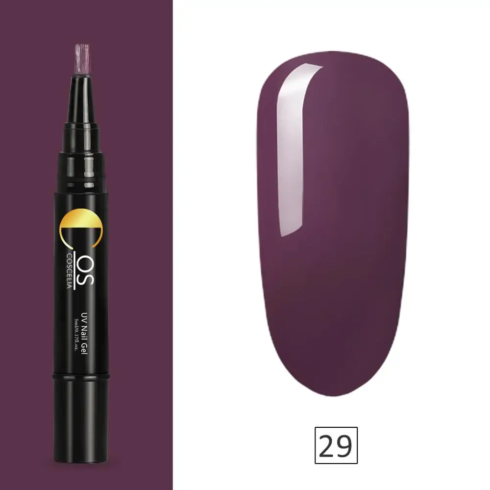 COSCELIA Один Шаг Гель-лак для ногтей форма ручки длительный 3 в 1 УФ-гель для ногтей с блестками лак нет необходимости базовое верхнее покрытие - Цвет: 29