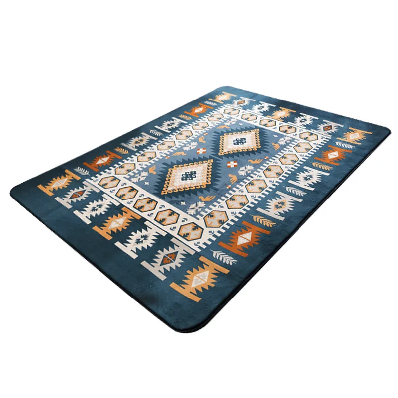 Европейский стиль Средиземноморский ковер большие ковры для гостиной синие Коврики для спальни чайный столик прямоугольный напольный коврик - Цвет: 1