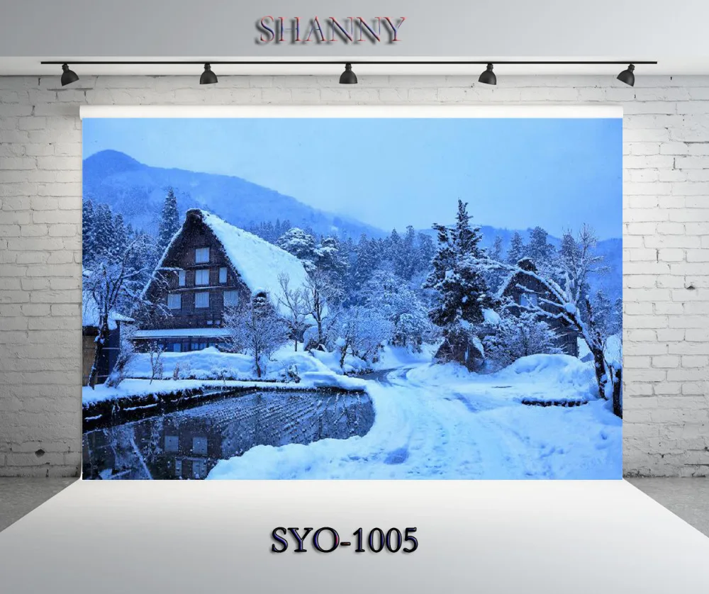 SHANNY винил на заказ фотографии фонов Опора зима снег тема фотостудия фон SYO-1005
