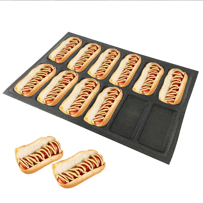 38.5*64CM sandwich silicone perforated Bread Baking Forms 12 channels