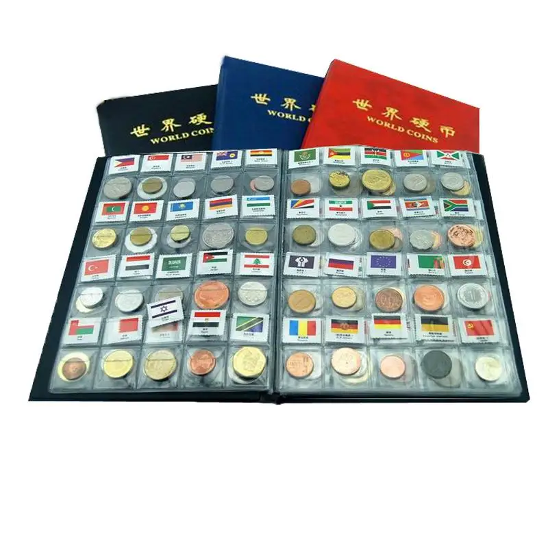 

60/120 Countries Commemorative Coins Collection Set Original Genuine Foreign Coins with Leather Collection Album Country Coin