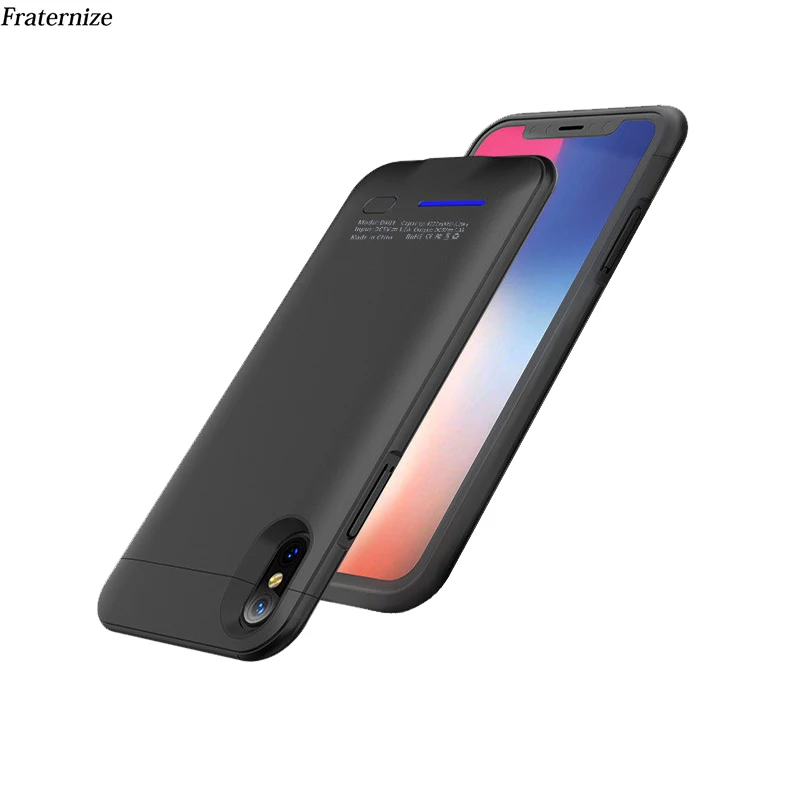 

Slim 4000mAh Battery Charger Case For iPhone X XS External Backup Power Bank Full protection Ultra Charging Back case Cover capa