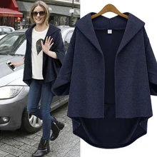 Woolen outerwear female short design wool coat autumn and winter 2014 women’s batwing sleeve cardigan mantle type women dress