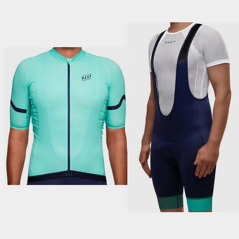 MTB camisa de ciclismo Team MAAP, летние комплекты из Джерси с коротким рукавом для велоспорта и гоночных велосипедных шорт, Мужская одежда для велоспорта, костюм - Цвет: 2